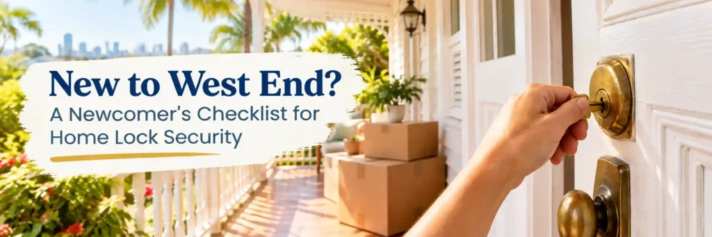 New to West End homeowner checking front door lock security