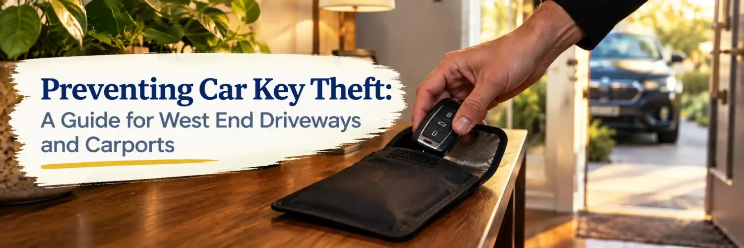 Preventing car key theft in West End driveways and carports
