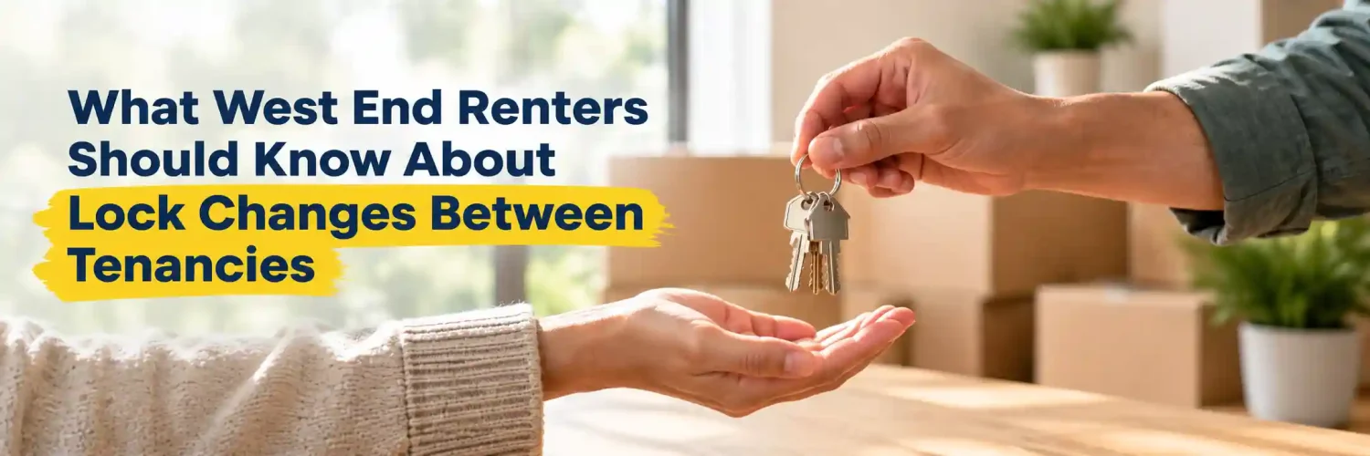 West End renters discussing lock changes between tenancies