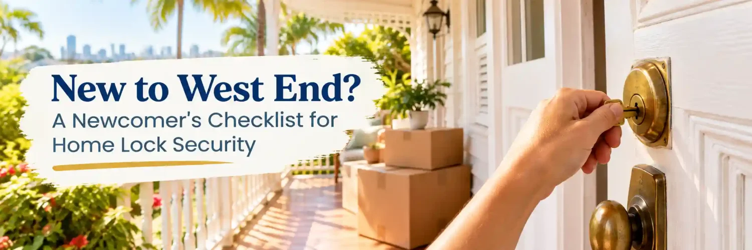 New to West End homeowner checking front door lock security
